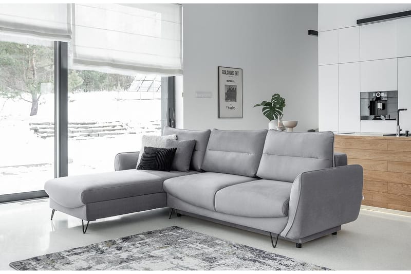Lence Bäddsoffa m. Divan Förvaring - Grå - Möbler - Soffa - Bäddsoffa