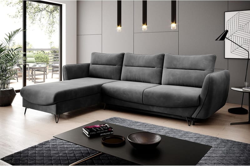Lence Bäddsoffa m. Divan Förvaring - Grå - Möbler - Soffa - Bäddsoffa
