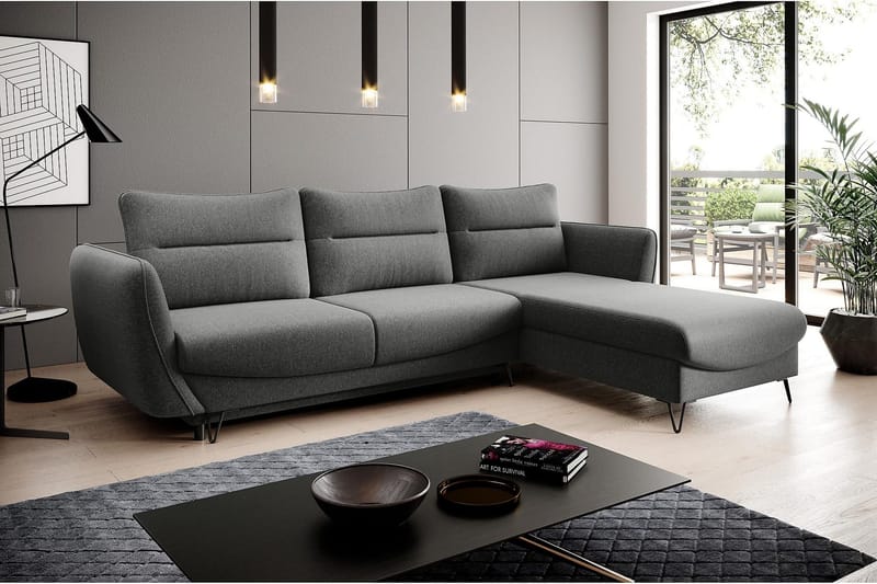Lence Bäddsoffa m. Divan Förvaring - Grå - Möbler - Soffa - Bäddsoffa