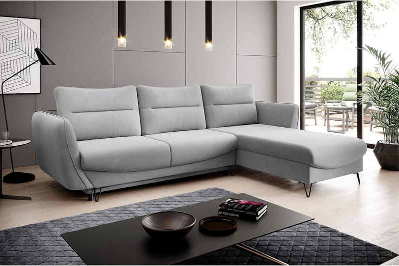 Lence Bäddsoffa m. Divan Förvaring - Ljusgrå - Möbler - Soffa - Bäddsoffa