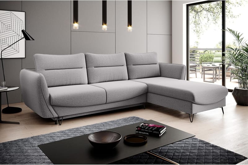 Lence Bäddsoffa m. Divan Förvaring - Ljusgrå - Möbler - Soffa - Bäddsoffa