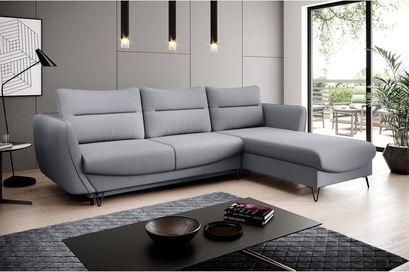 Lence Bäddsoffa m. Divan Förvaring - Ljusgrå - Möbler - Soffa - Bäddsoffa