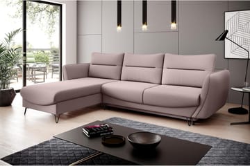 Lence Bäddsoffa m. Divan Förvaring - Ljusrosa - Möbler - Soffa - Bäddsoffa