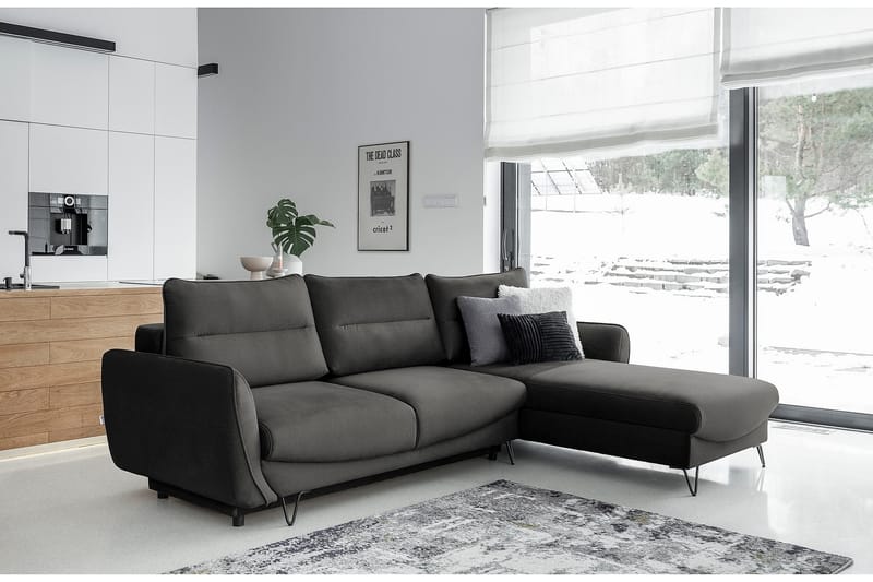 Lence Bäddsoffa m. Divan Förvaring - Mörkbrun - Möbler - Soffa - Bäddsoffa