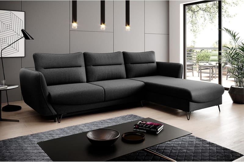 Lence Bäddsoffa m. Divan Förvaring - Mörkgrå - Möbler - Soffa - Bäddsoffa