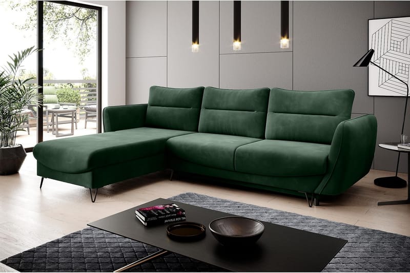 Lence Bäddsoffa m. Divan Förvaring - Mörkgrön - Möbler - Soffa - Bäddsoffa