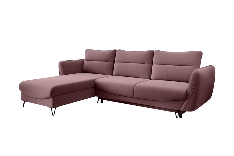 Lence Bäddsoffa m. Divan Förvaring - Rosa - Bäddsoffa - Bäddsoffa divan