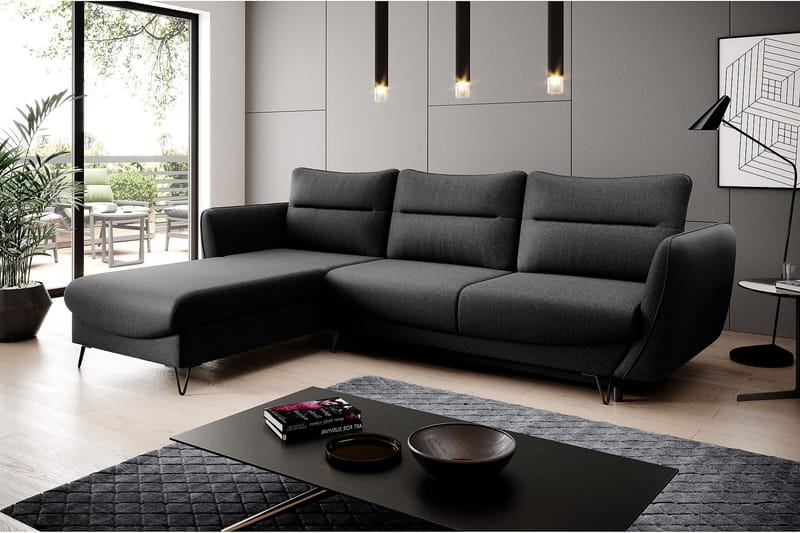 Lence Bäddsoffa m. Divan Förvaring - Svart - Möbler - Soffa - Bäddsoffa