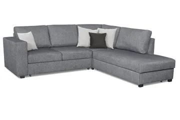 Leo Bäddsoffa 3-sits med Schäslong Höger - Grå - Möbler - Soffa - Bäddsoffa