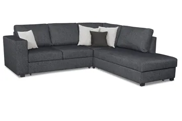 Leo Bäddsoffa 3-sits med Schäslong Höger - Mörkgrå - Möbler - Soffa - Bäddsoffa
