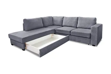 Leo Bäddsoffa 3-sits med Schäslong Vänster - Ljusgrå - Möbler - Soffa - Bäddsoffa