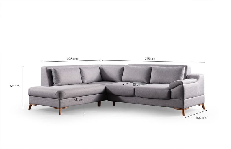 Lepinas 5-sits Hörnsoffa - Möbler - Soffa - Bäddsoffa