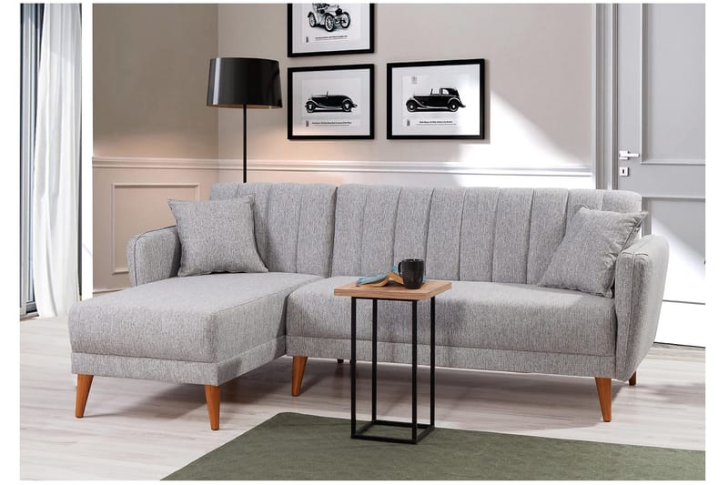 Lepinas Bäddsoffa med Divan Vänster - Grå/Natur - Möbler - Soffa - Bäddsoffa