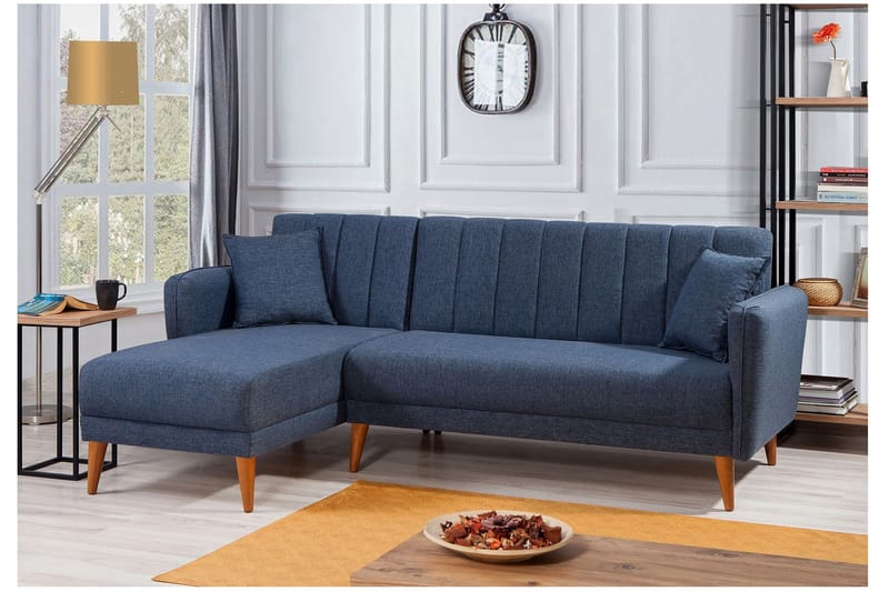 Lepinas Bäddsoffa med Divan Vänster - Mörkblå/Natur - Möbler - Soffa - Bäddsoffa