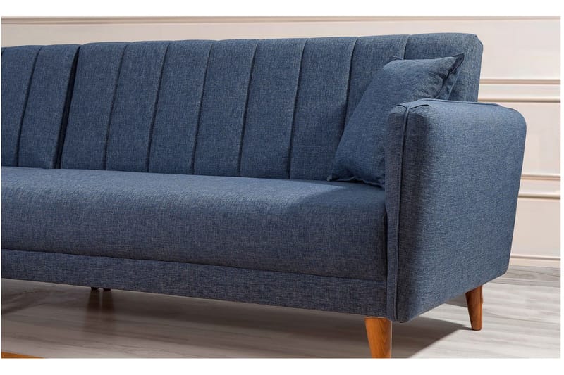 Lepinas Bäddsoffa med Divan Vänster - Mörkblå/Natur - Möbler - Soffa - Bäddsoffa
