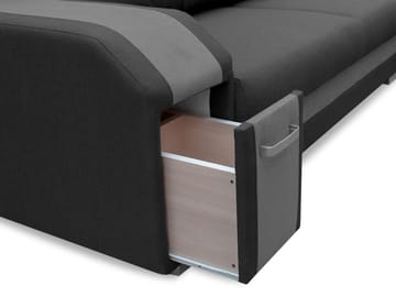 Lesley 4-sits Hörnbäddsoffa med förvaring - grå - Möbler - Soffa - Bäddsoffa