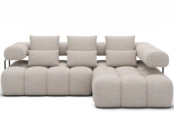 Levvi 3-sits Bubblig Bäddsoffa med Divan Höger - Bazalt 18 - Möbler - Soffa - Bäddsoffa
