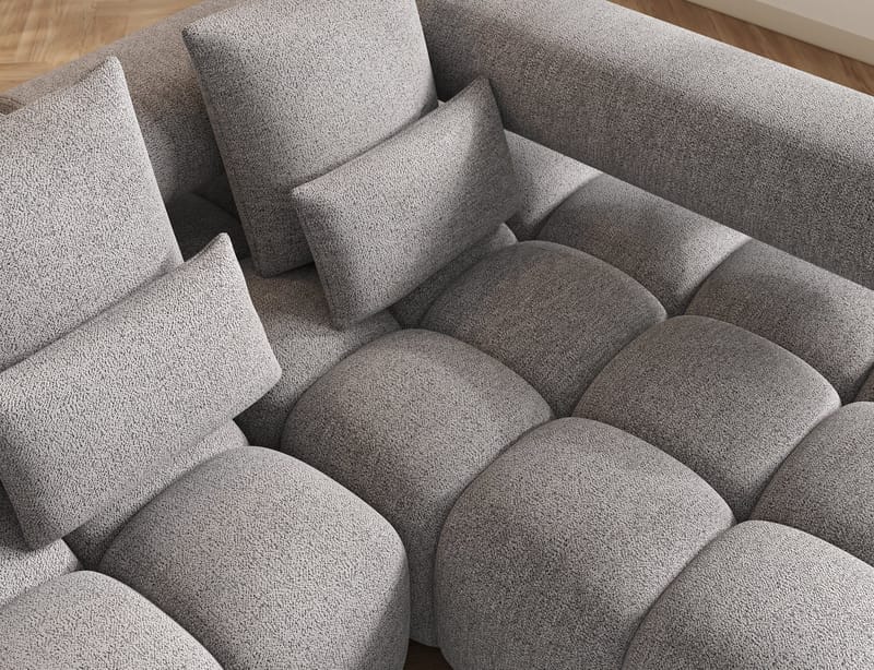 Levvi 3-sits Bubblig Bäddsoffa med Divan Höger - Coralline 03 - Möbler - Soffa - Bäddsoffa