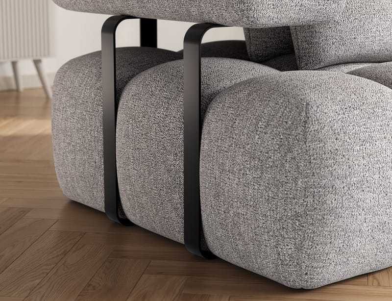 Levvi 3-sits Bubblig Bäddsoffa med Divan Höger - Coralline 03 - Möbler - Soffa - Bäddsoffa