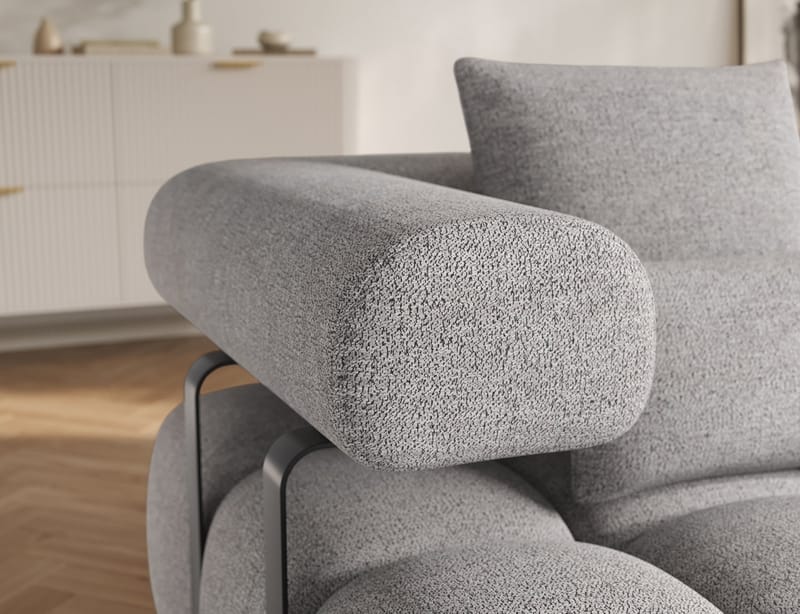 Levvi 3-sits Bubblig Bäddsoffa med Divan Höger - Coralline 03 - Möbler - Soffa - Bäddsoffa
