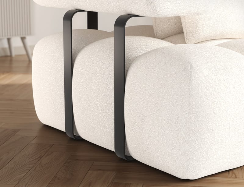 Levvi 3-sits Bubblig Bäddsoffa med Divan Höger - Jaffray 01 - Möbler - Soffa - Bäddsoffa