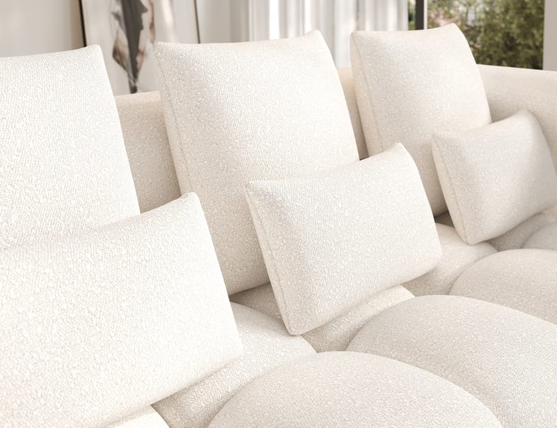 Levvi 3-sits Bubblig Bäddsoffa med Divan Höger - Jaffray 01 - Möbler - Soffa - Bäddsoffa
