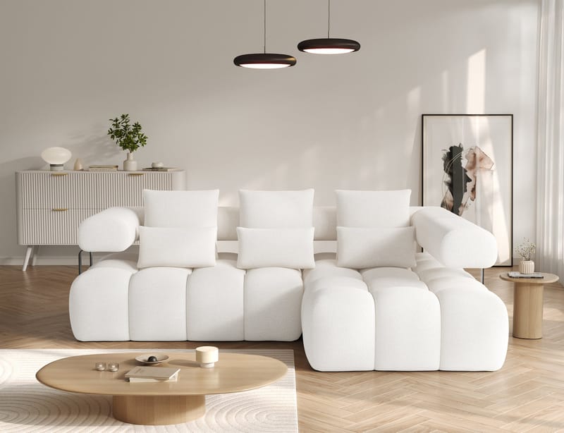 Levvi 3-sits Bubblig Bäddsoffa med Divan Höger - Jaffray 01 - Möbler - Soffa - Bäddsoffa