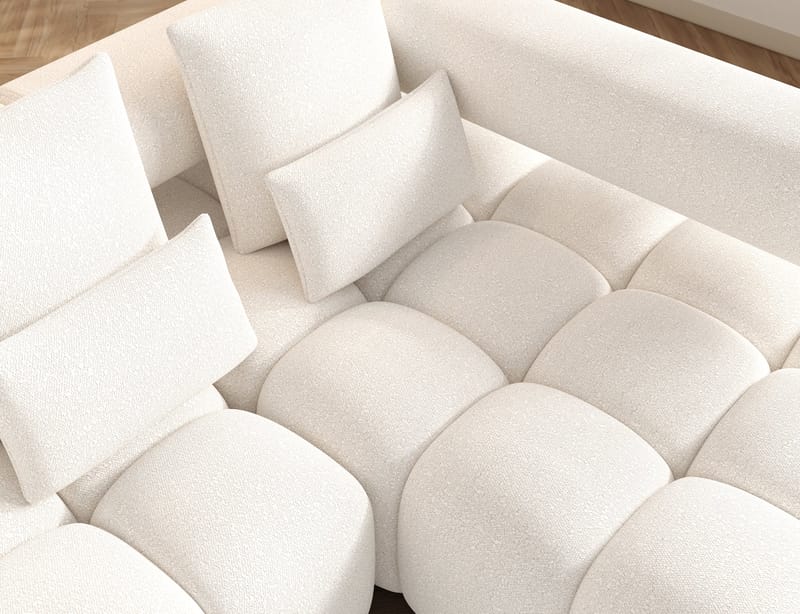 Levvi 3-sits Bubblig Bäddsoffa med Divan Höger - Jaffray 01 - Möbler - Soffa - Bäddsoffa