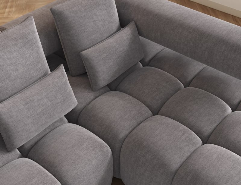 Levvi 3-sits Bubblig Bäddsoffa med Divan Höger - Manhattan 03 - Möbler - Soffa - Bäddsoffa