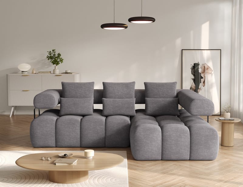 Levvi 3-sits Bubblig Bäddsoffa med Divan Höger - Manhattan 03 - Möbler - Soffa - Bäddsoffa