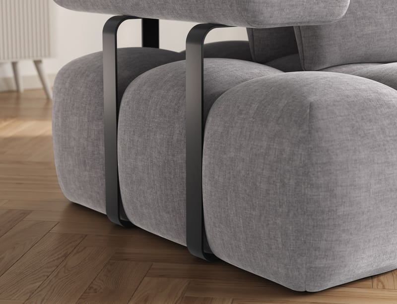 Levvi 3-sits Bubblig Bäddsoffa med Divan Höger - Manhattan 03 - Möbler - Soffa - Bäddsoffa