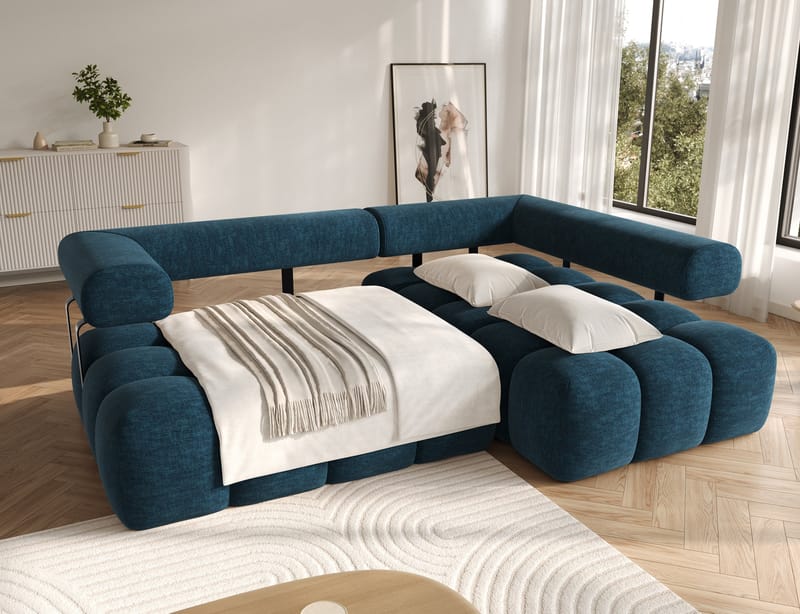 Levvi 3-sits Bubblig Bäddsoffa med Divan Höger - Manhattan 40 - Möbler - Soffa - Bäddsoffa