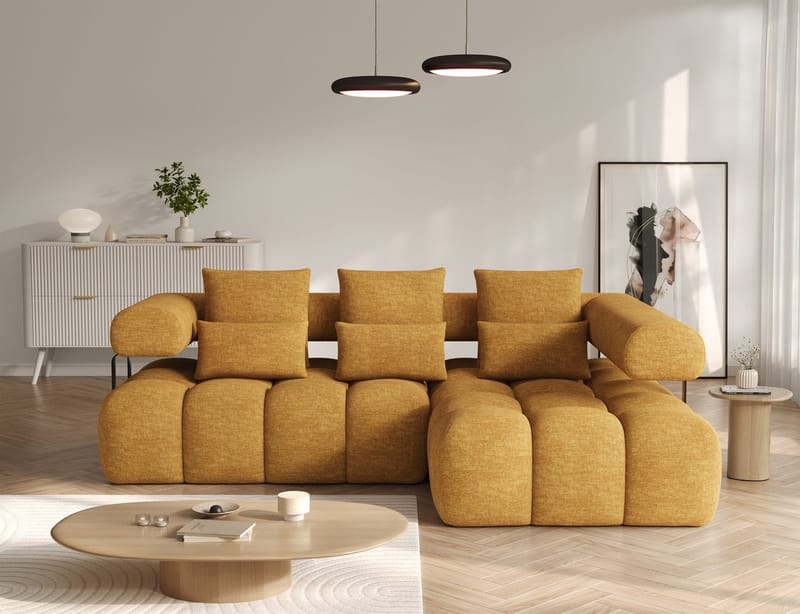 Levvi 3-sits Bubblig Bäddsoffa med Divan Höger - Manhattan 45 - Möbler - Soffa - Bäddsoffa
