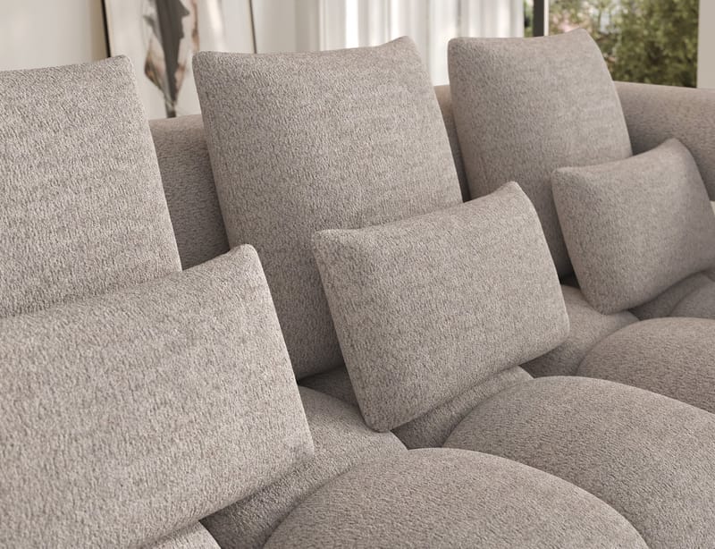 Levvi 3-sits Bubblig Bäddsoffa med Divan Höger - Royal 18 - Möbler - Soffa - Bäddsoffa