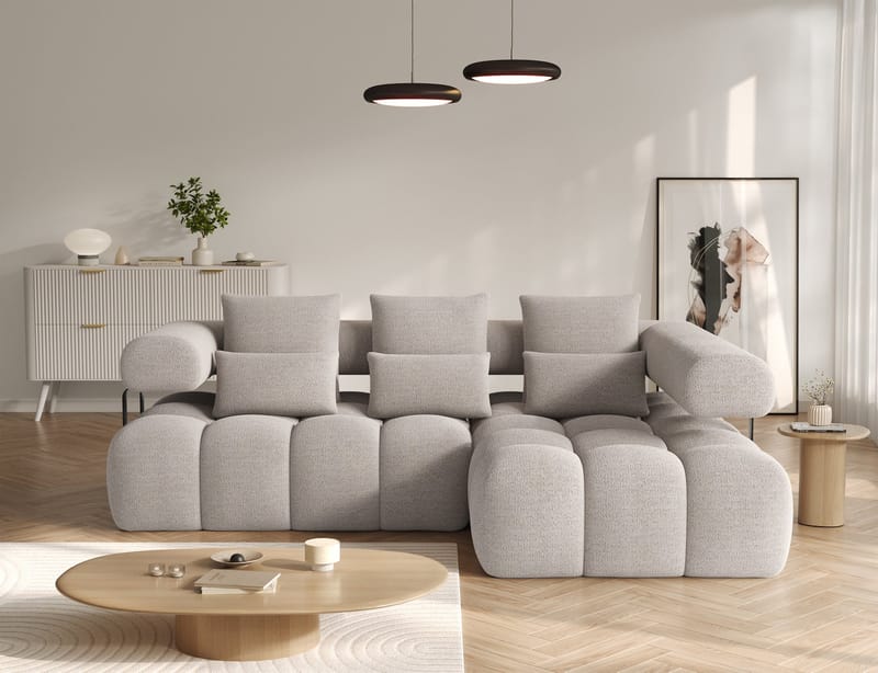Levvi 3-sits Bubblig Bäddsoffa med Divan Höger - Royal 18 - Möbler - Soffa - Bäddsoffa