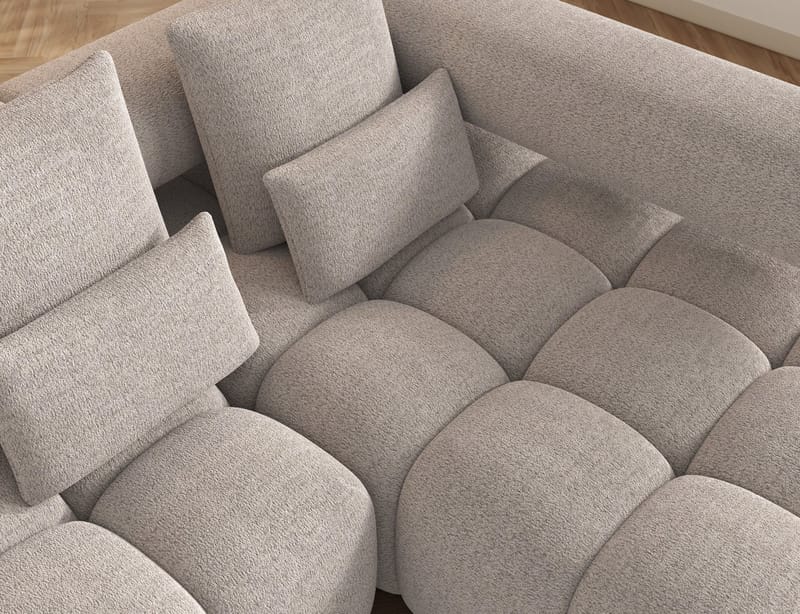 Levvi 3-sits Bubblig Bäddsoffa med Divan Höger - Royal 18 - Möbler - Soffa - Bäddsoffa