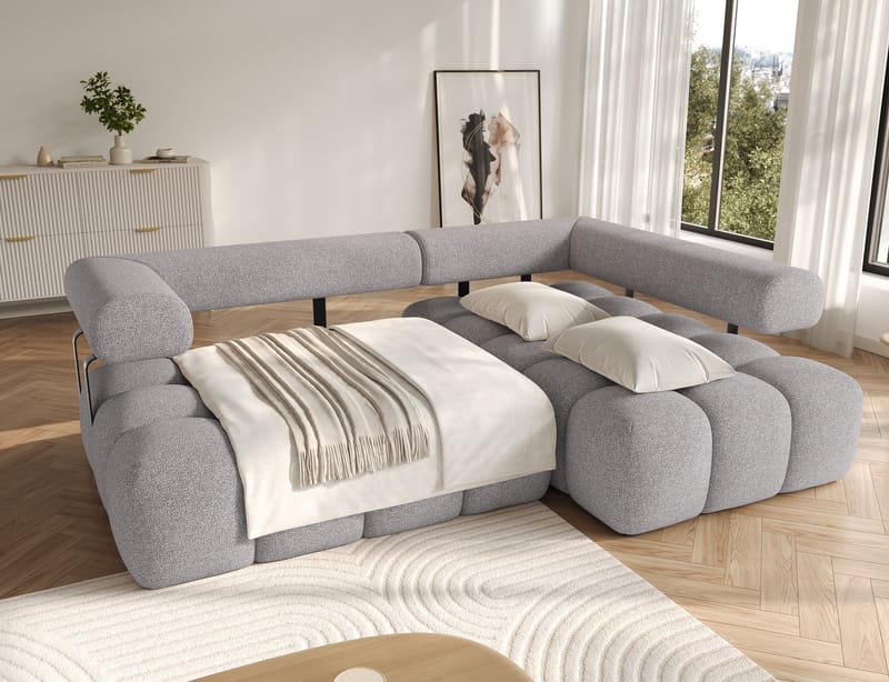 Levvi 3-sits Bubblig Bäddsoffa med Divan Höger - Paolli 04 - Möbler - Soffa - Bäddsoffa