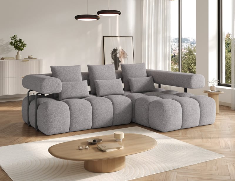 Levvi 3-sits Bubblig Bäddsoffa med Divan Höger - Paolli 04 - Möbler - Soffa - Bäddsoffa