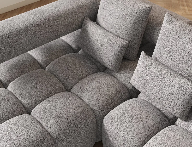 Levvi 3-sits Bubblig Bäddsoffa med Divan Vänster - Coralline 03 - Möbler - Soffa - Bäddsoffa