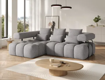 Levvi 3-sits Bubblig Bäddsoffa med Divan Vänster - Coralline 03 - Möbler - Soffa - Bäddsoffa