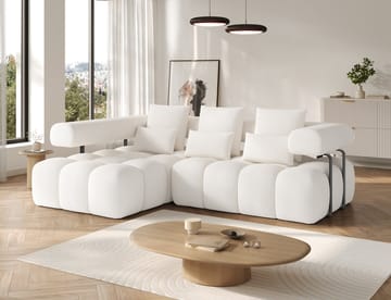 Levvi 3-sits Bubblig Bäddsoffa med Divan Vänster - Jaffray 01 - Möbler - Soffa - Bäddsoffa