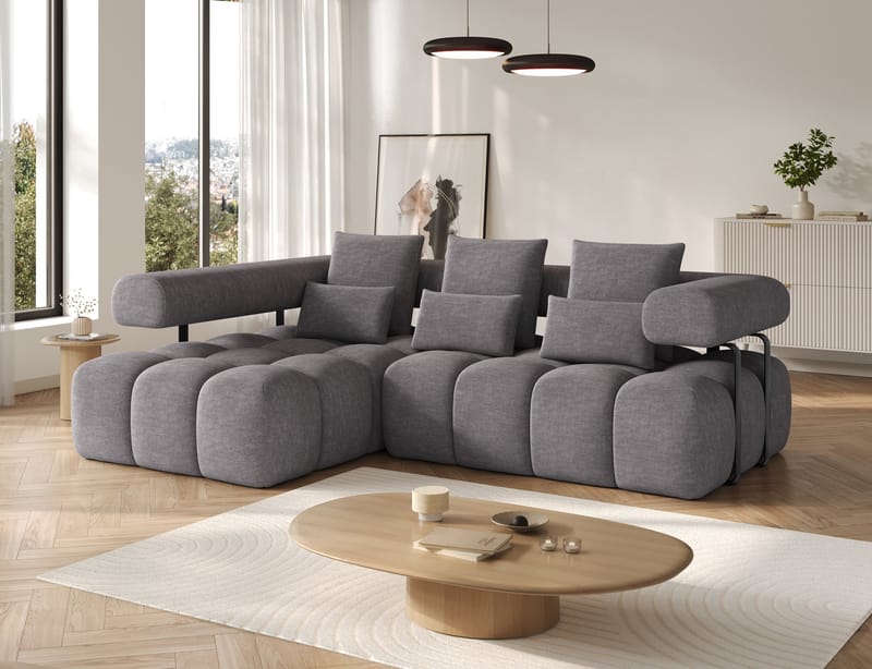 Levvi 3-sits Bubblig Bäddsoffa med Divan Vänster - Manhattan 03 - Möbler - Soffa - Bäddsoffa
