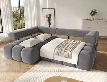Levvi 3-sits Bubblig Bäddsoffa med Divan Vänster - Manhattan 03 - Möbler - Soffa - Bäddsoffa