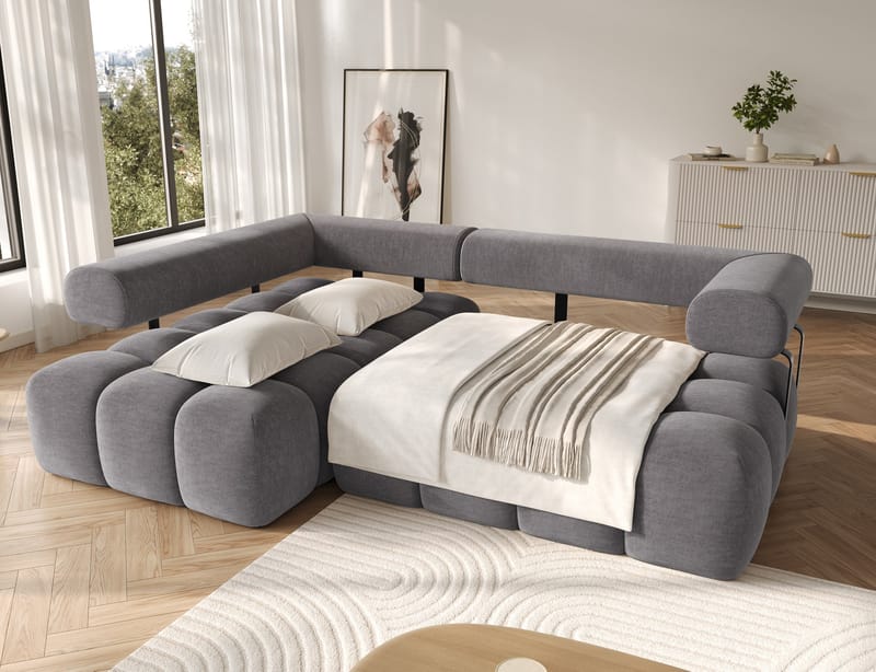 Levvi 3-sits Bubblig Bäddsoffa med Divan Vänster - Manhattan 03 - Möbler - Soffa - Bäddsoffa