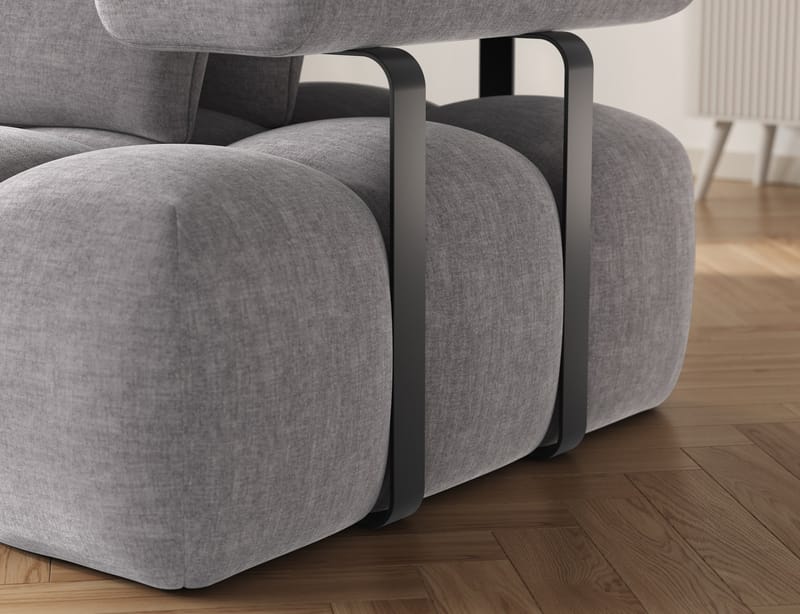 Levvi 3-sits Bubblig Bäddsoffa med Divan Vänster - Manhattan 03 - Möbler - Soffa - Bäddsoffa