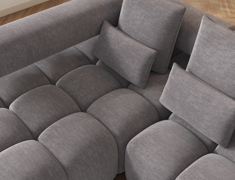 Levvi 3-sits Bubblig Bäddsoffa med Divan Vänster - Manhattan 03 - Möbler - Soffa - Bäddsoffa