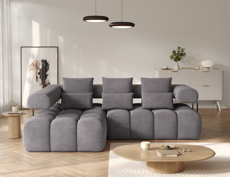 Levvi 3-sits Bubblig Bäddsoffa med Divan Vänster - Manhattan 03 - Möbler - Soffa - Bäddsoffa