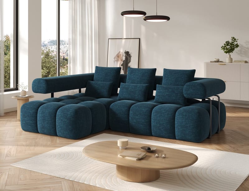 Levvi 3-sits Bubblig Bäddsoffa med Divan Vänster - Manhattan 40 - Möbler - Soffa - Bäddsoffa
