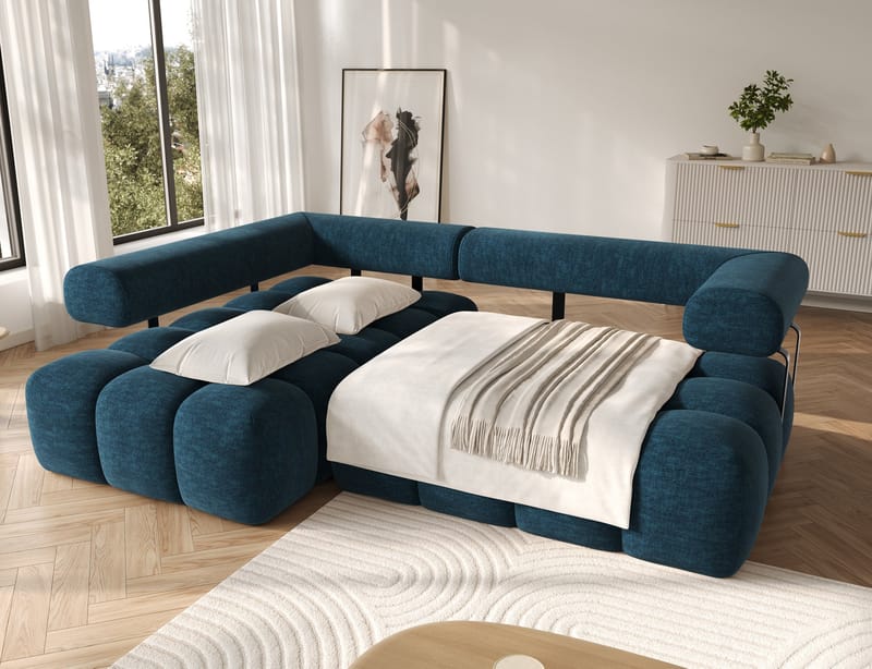 Levvi 3-sits Bubblig Bäddsoffa med Divan Vänster - Manhattan 40 - Möbler - Soffa - Bäddsoffa