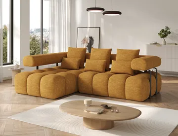 Levvi 3-sits Bubblig Bäddsoffa med Divan Vänster - Manhattan 45 - Möbler - Soffa - Bäddsoffa